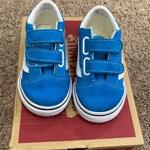 Turquoise 2 strap toddler Vans